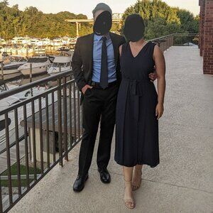 Vince Camuto Size 6 Navy Jumpsuit